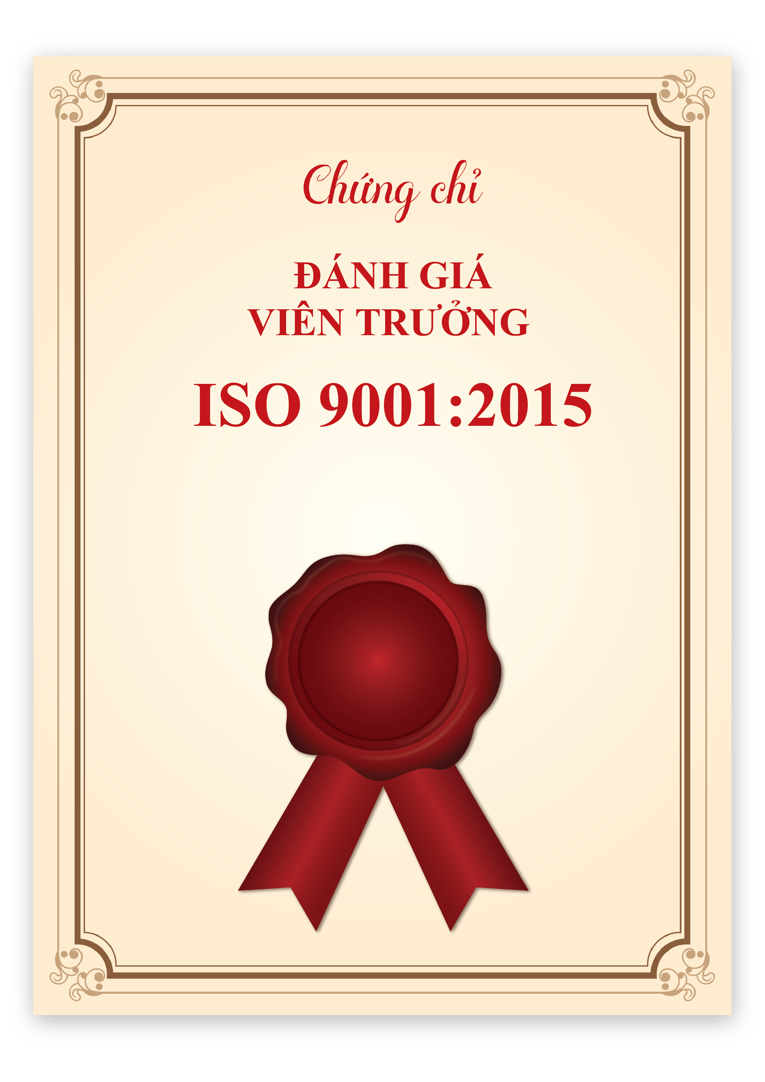 Chứng chỉ đánh giá viên trưởng ISO 9001:2015