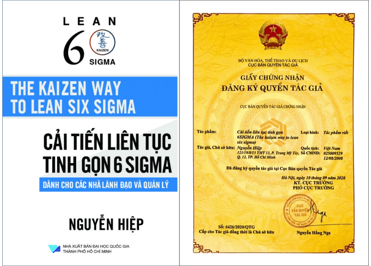 Hình 1: Sách The Kaizen Way To Lean Six Sigma - TS Nguyễn Hiệp (NXB Đại học Quốc Gia TP. HCM, 2021)