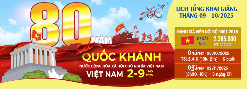 khóa học đánh giá viên nội bộ iso 9001