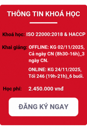 khóa học iso 22000