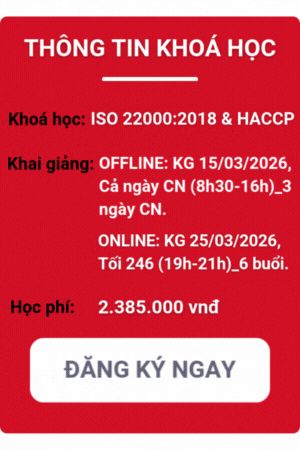khóa học iso 22000