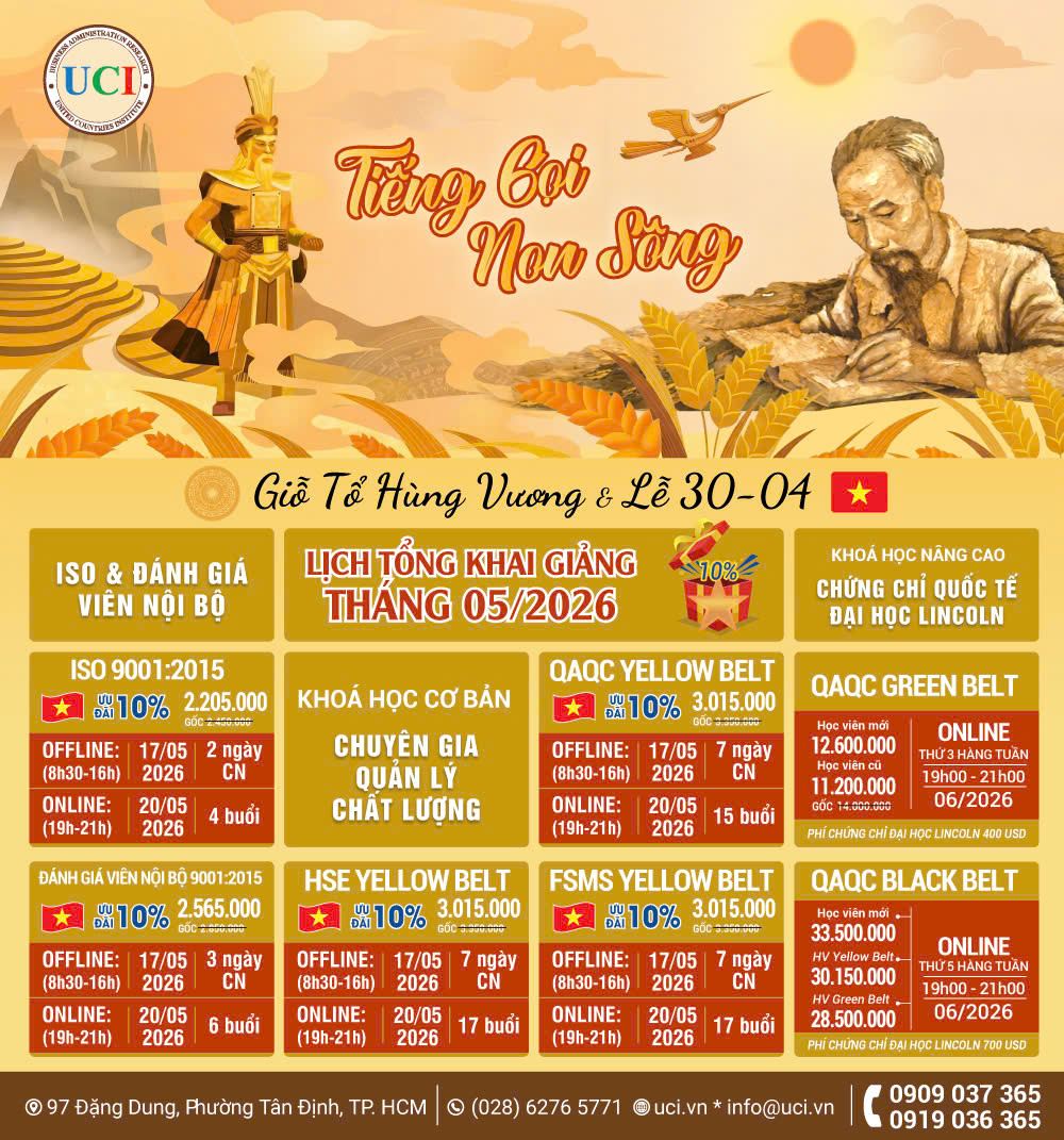 Lịch khai giảng tháng 5.2026