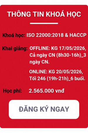 khóa học iso 22000