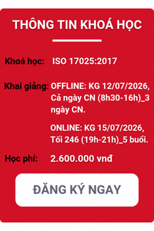 Khóa học iso 17025
