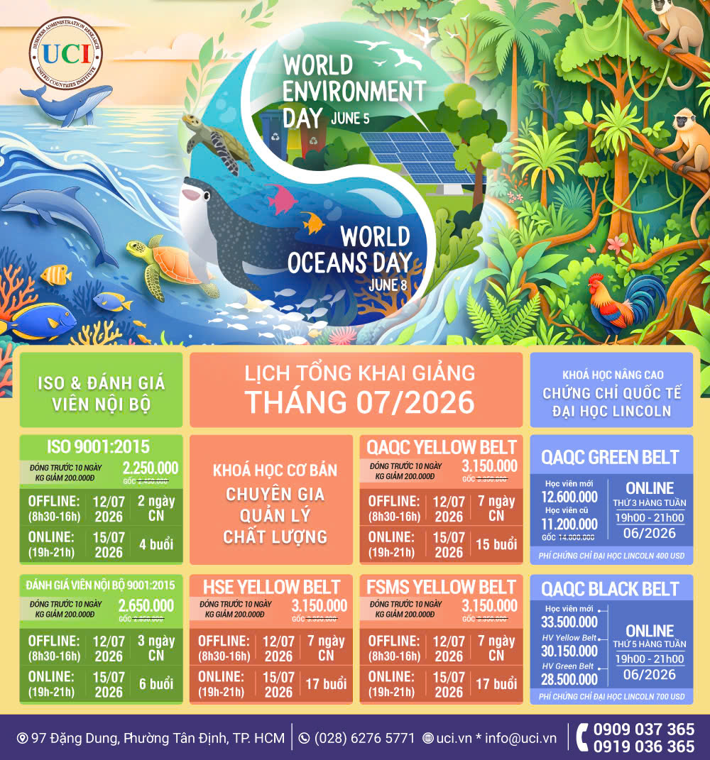 Lịch khai giảng tháng 7.2026