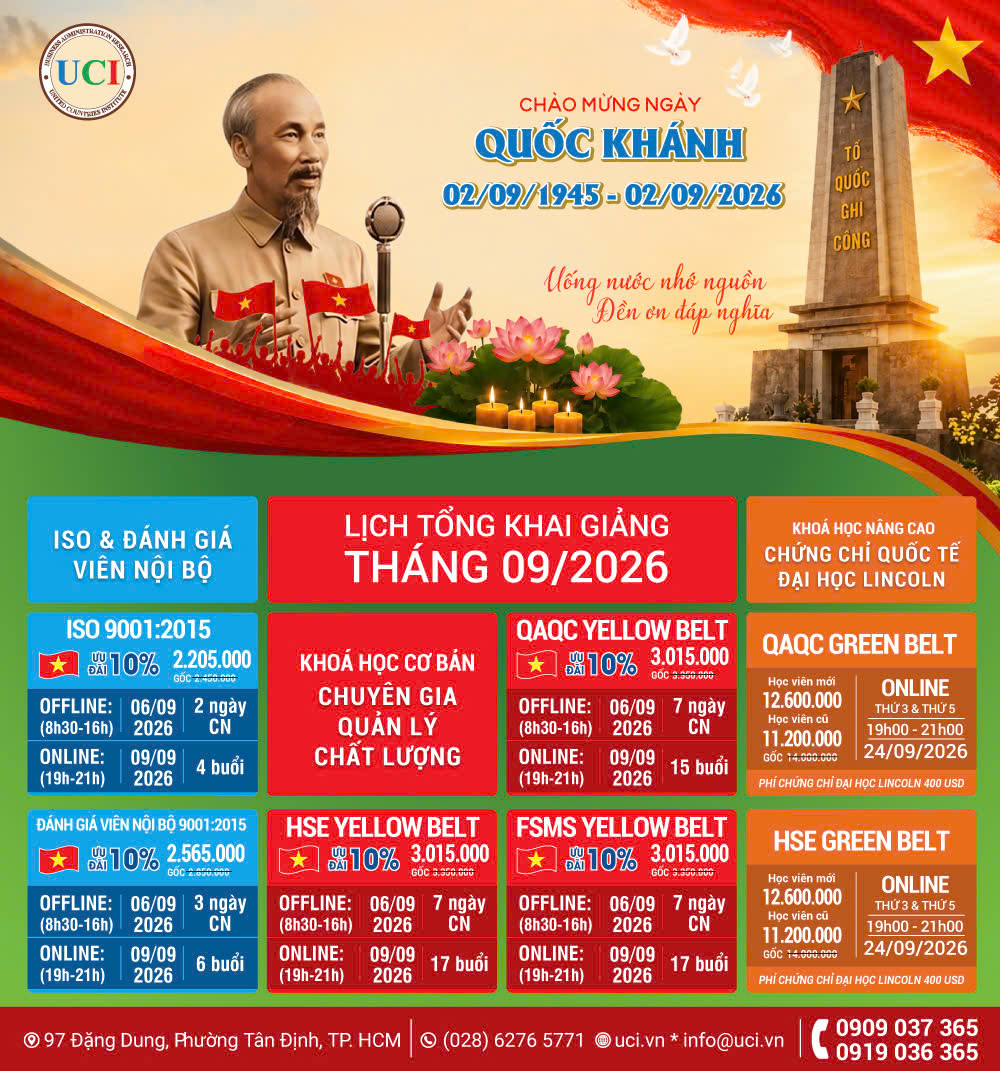 lịch khai giảng tháng 9
