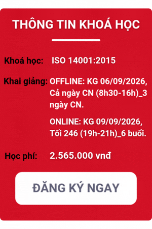 khóa học iso 14001