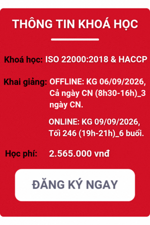 khóa học iso 22000