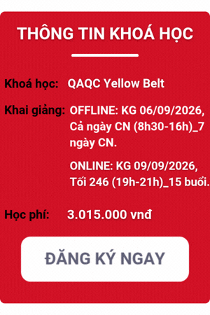 khóa học qaqc yellow belt